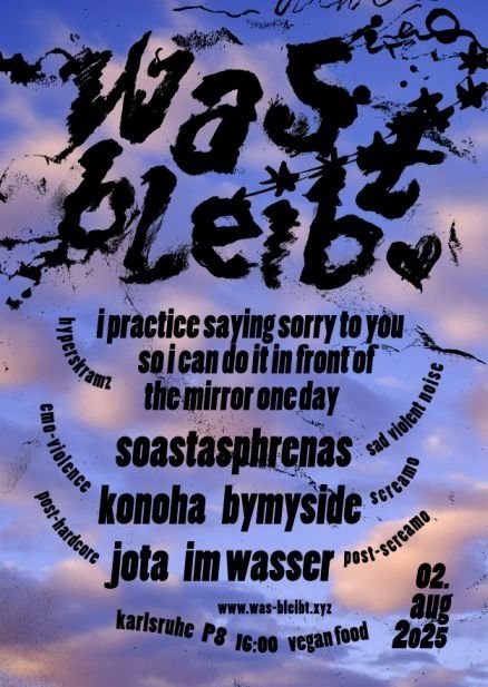 was bleibt - screamo festival [15 - 25 € ]
