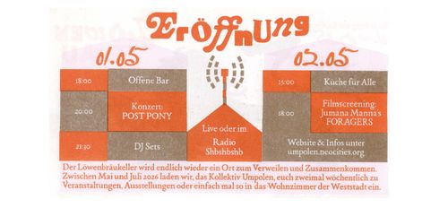 Umpolen im Löwenbräukeller - Eröffnungwochenende!