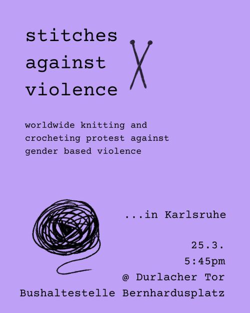 Stitches against violence | Maschen gegen Gewalt: Aktion gegen geschlechtsspezifische Gewalt